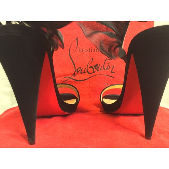 Jacqueline De 120 Black Suede Ankle Heel Pump - Picture 1 of 7